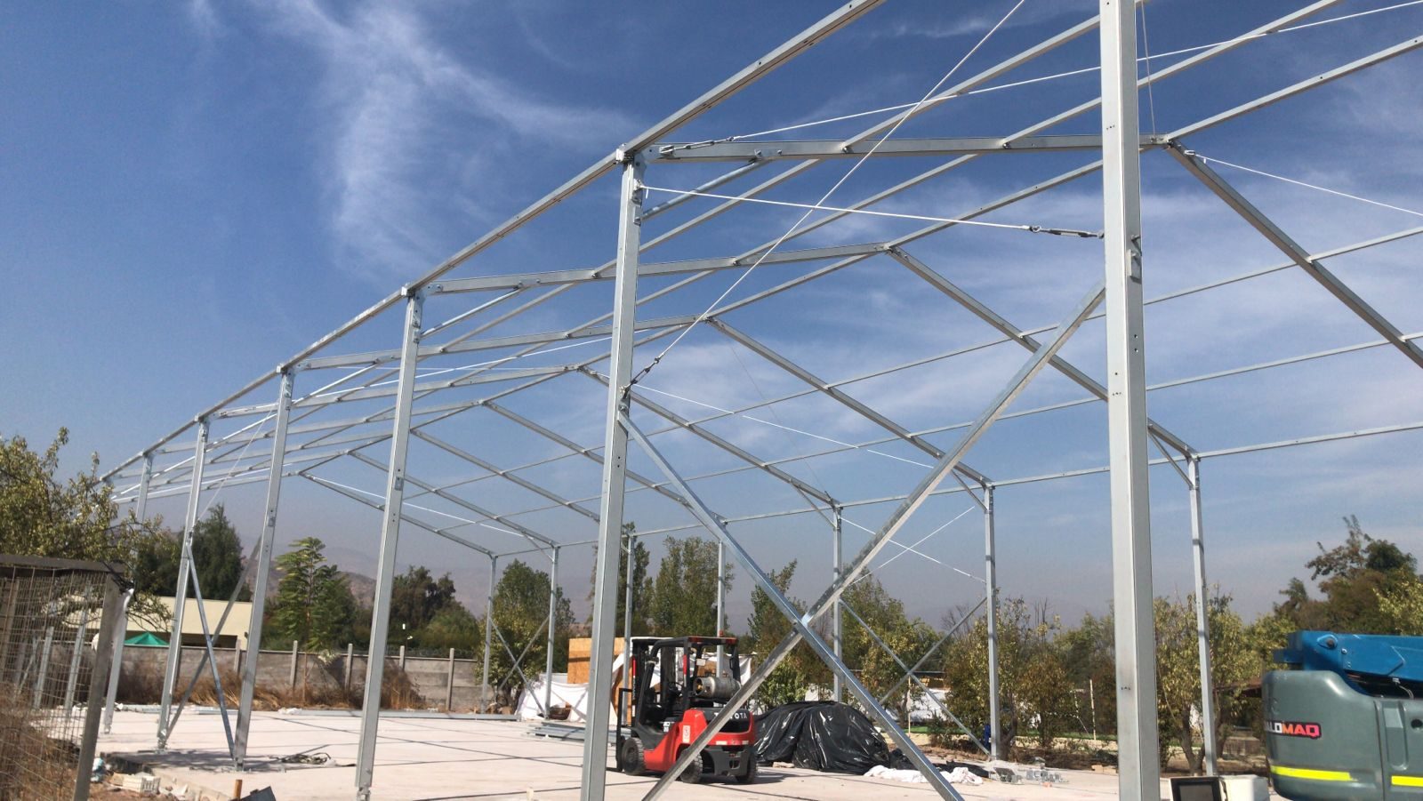 Proceso de montaje — estructura de acero