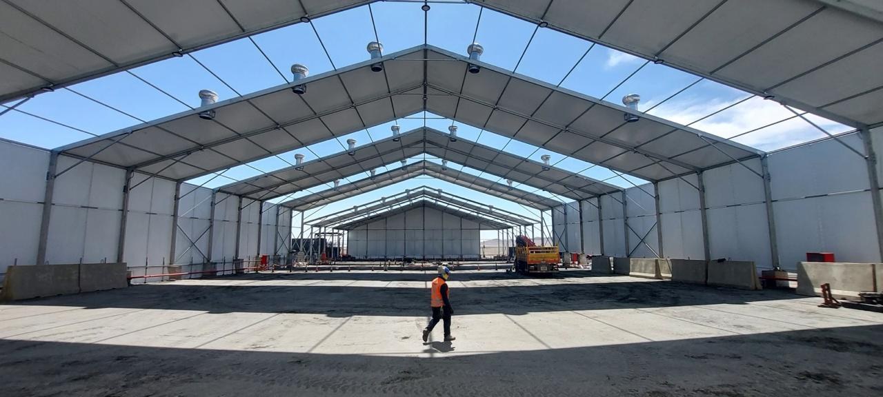 Carpa industrial Alaska — faena minera