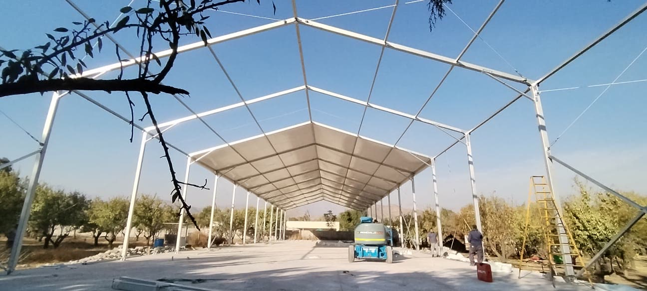 Alaska — proyecto de carpa industrial en ejecución